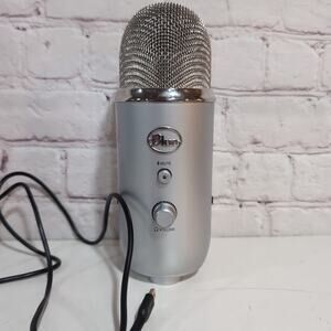 Blue Yeti USB Condenser Microphone Tested Working No Stand Silver